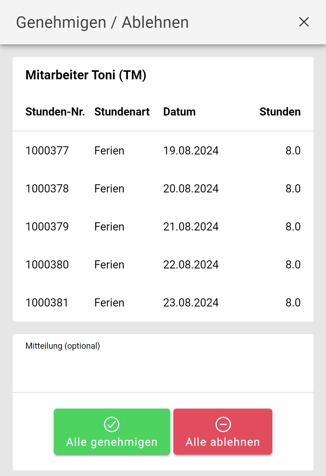 Time_Anträge_genehmigen ablehnen