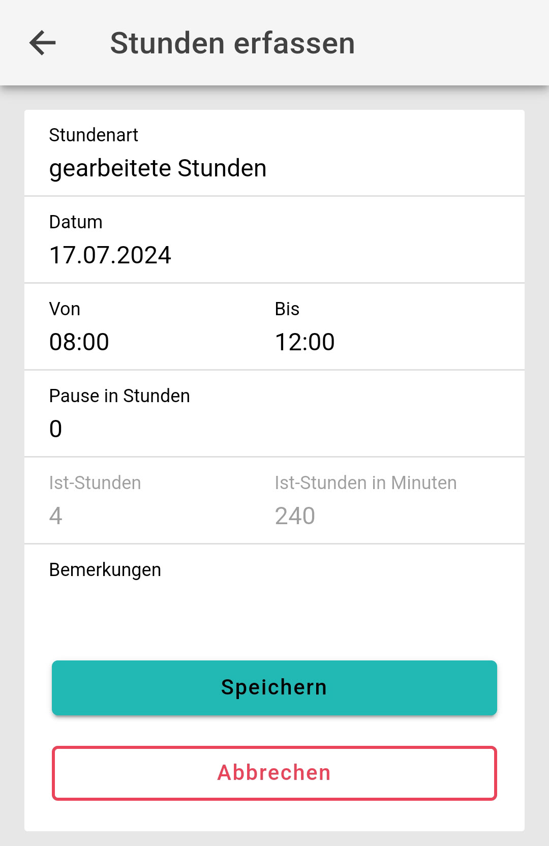 Time_Übersicht_Stunden erfassen