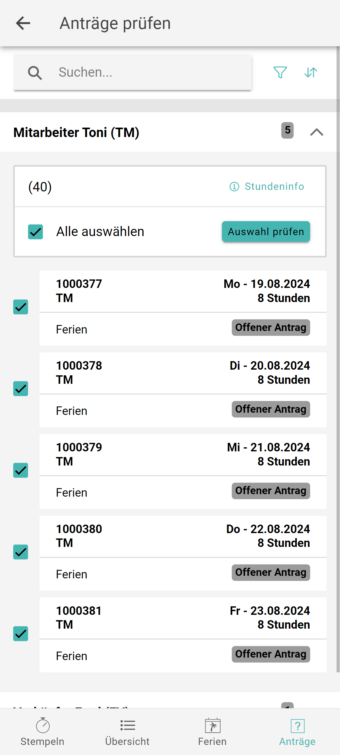 Time_Anträge_aufgeklappt markiert
