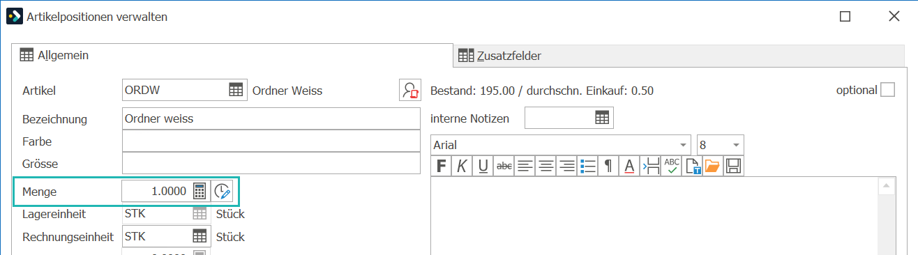 Auf_Artikelposition Menge Artikel_ND