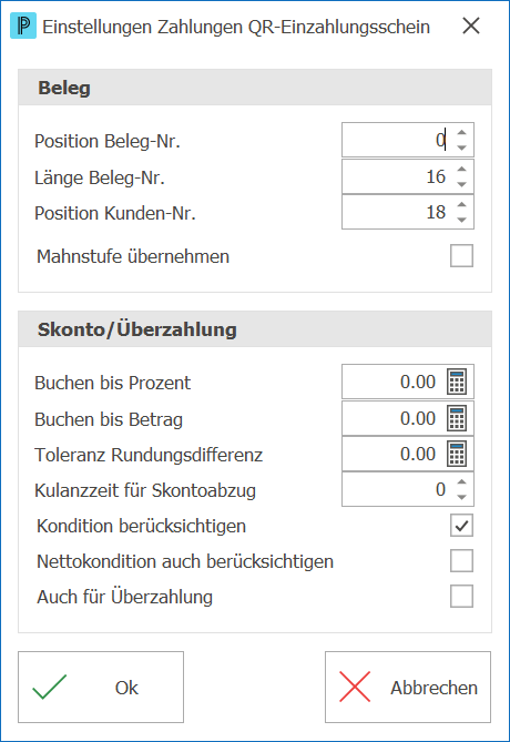 Debi_Zahlung einlesen_Einstellungen QR-EZS_ND