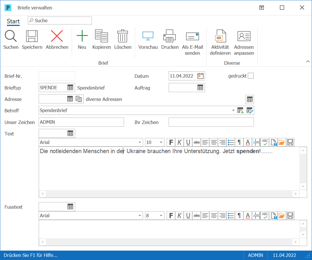 CRM_Briefe verwalten ND