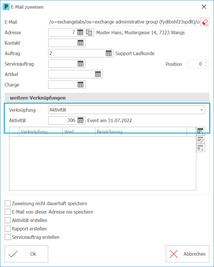 CRM_Outlook_E-Mail verknüpfenAktivitätND