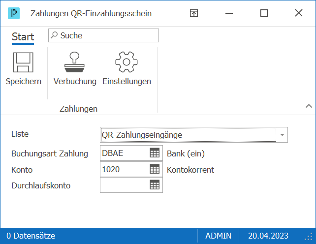 Debi_Zahlung einlesen_Zahlungen QR-EZS_ND