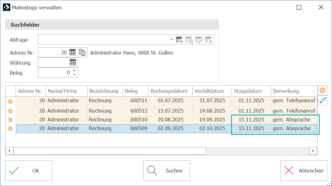 Deb_Mahnstopp verwalten mit Stoppdatum_ND