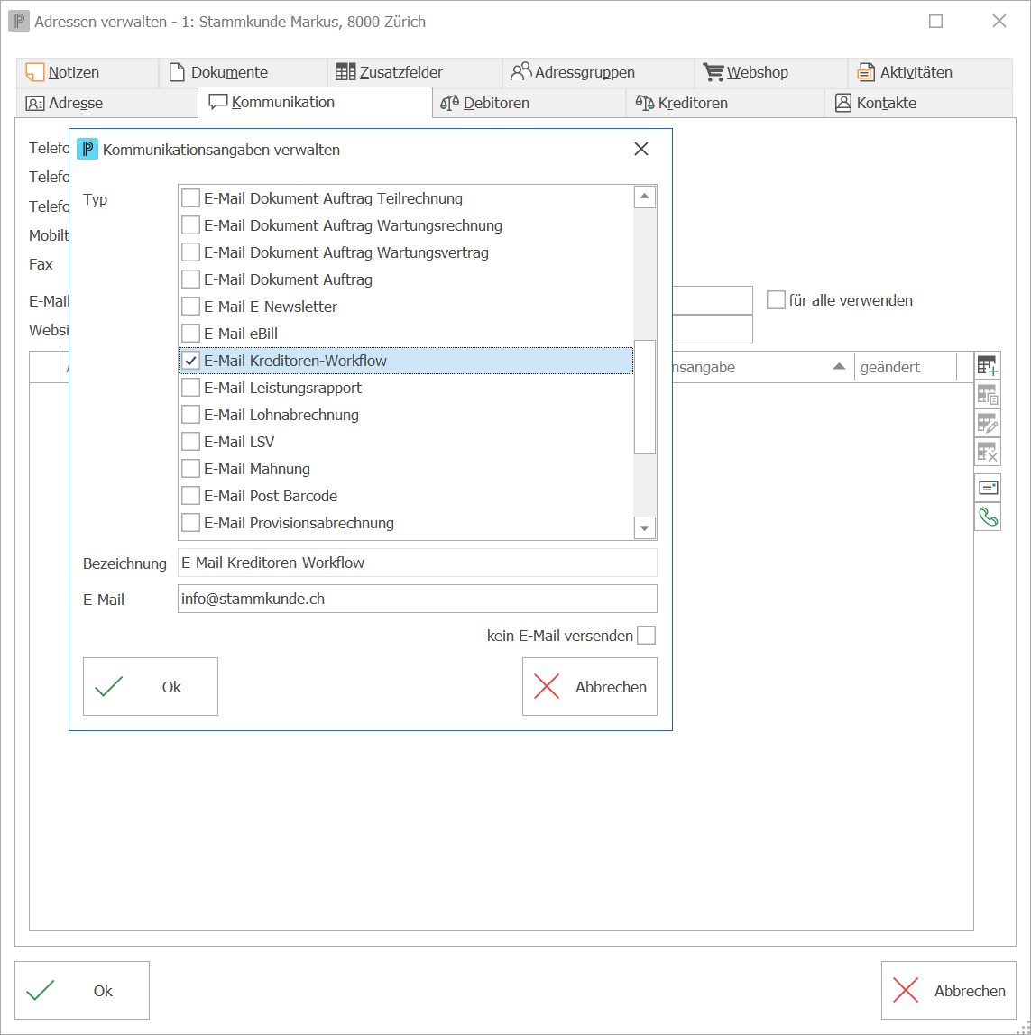 Adresse_Kommuniktionsangaben_Kredi Workflow