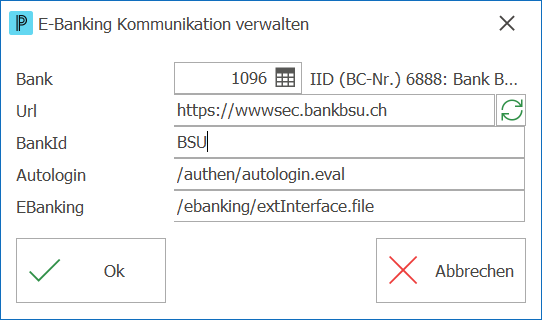 FIBU_E-Banking Kommunikationsangaben