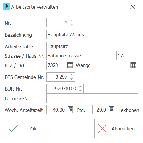 Lohn ArbeitsorteND