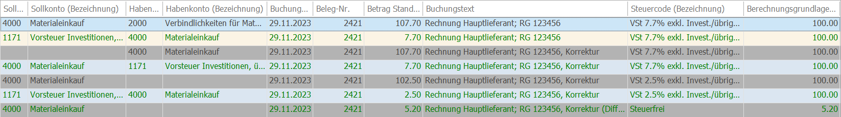 Fin_MWST_Korrigieren 30_exkl zu exkl ND