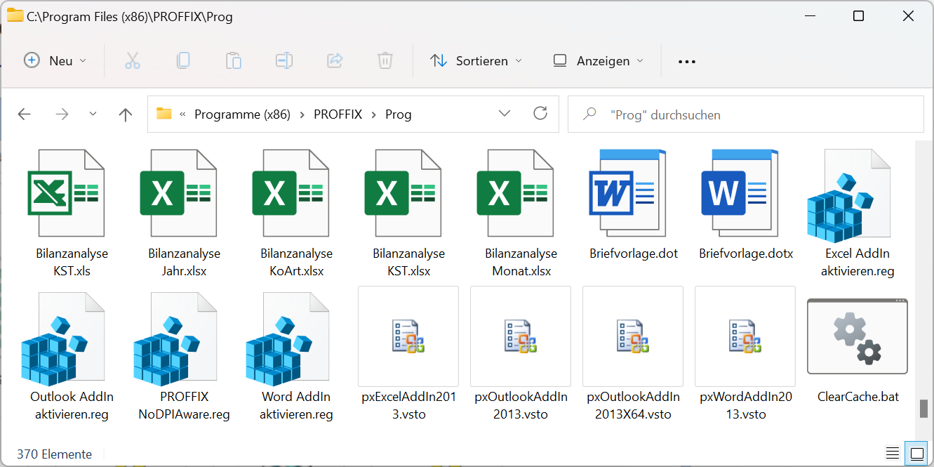 OUT_Outlook Installation_Proffix Prog Ordner
