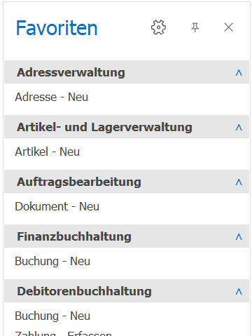Dock-Fenster-Favoriten