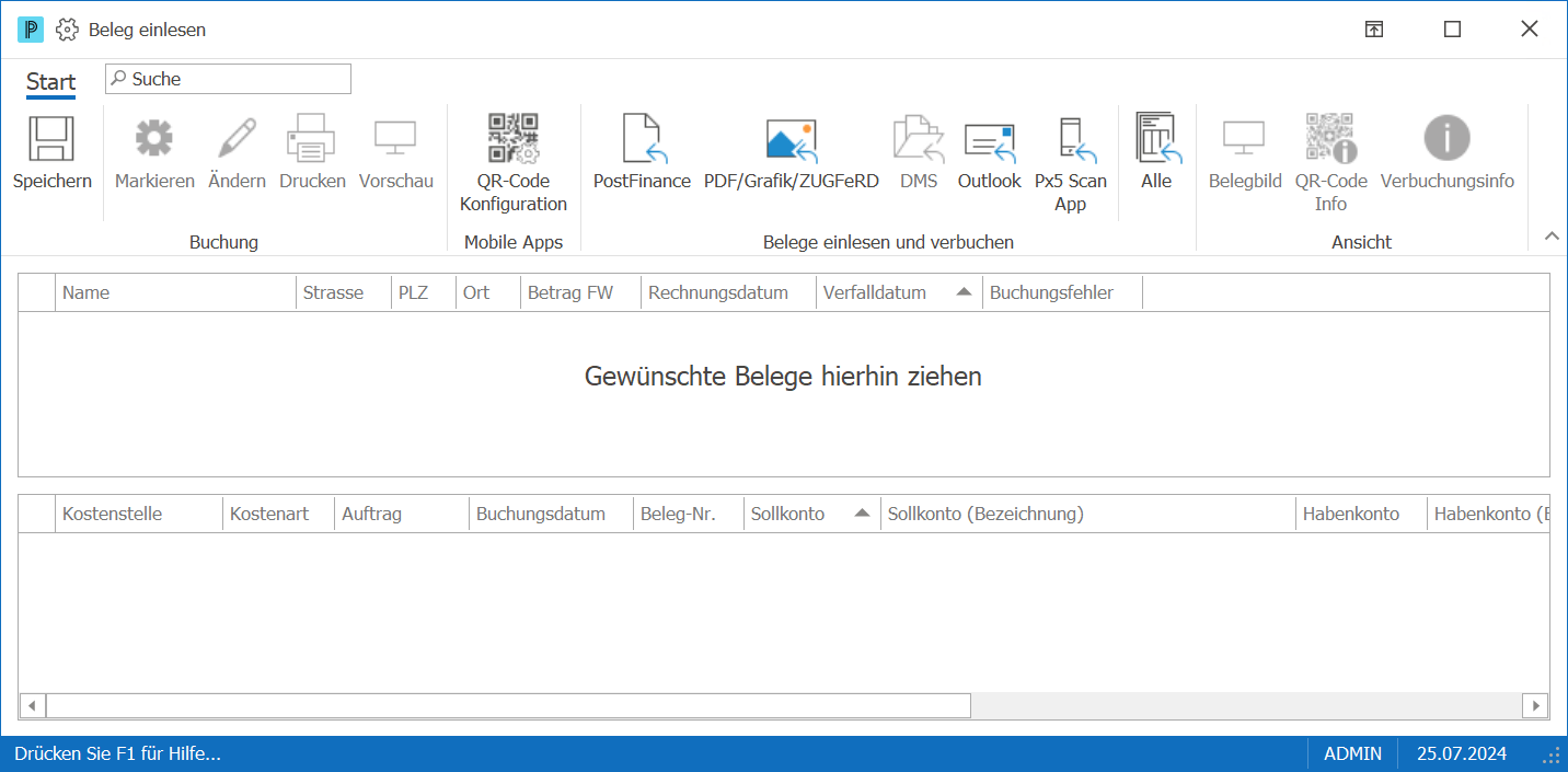 kre_Start_Beleg einlesen