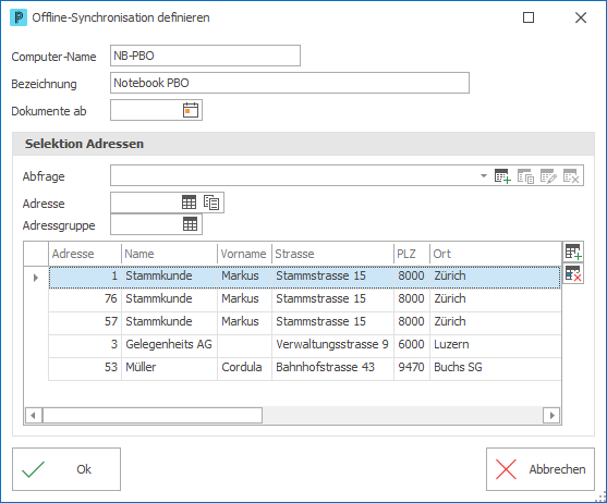 Adr_Sync_Offline definieren