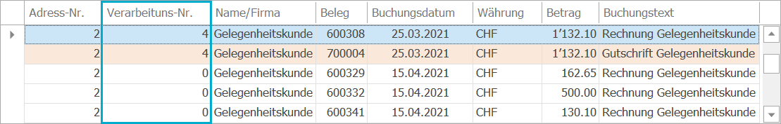deb_vorauszahlungen verbuchen_verarbeitungsnr