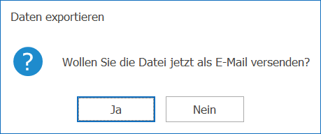 Daten exportieren wiederholen Emailversand