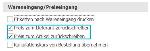 Einkauf_Wareneingang_Preis zurückschreiben