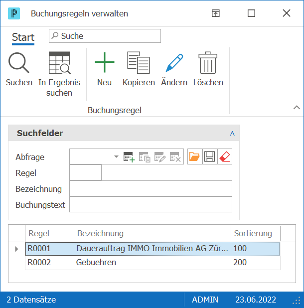 Fib_Buchungsregel verwalten