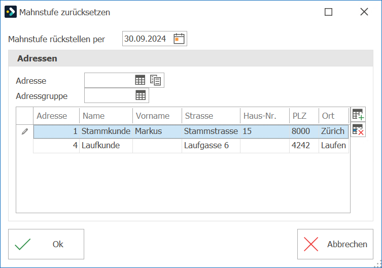 deb_mahnstufen zurücksetzen