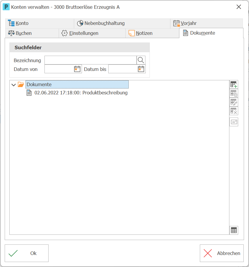 deb_Konto verwalten_Ansicht Register Dokumente