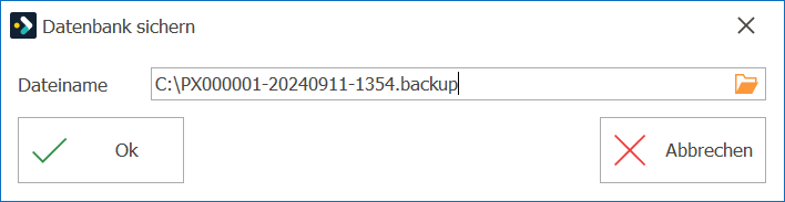 Datenbank sichern Ablage