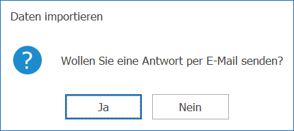 Daten importieren Mailversand