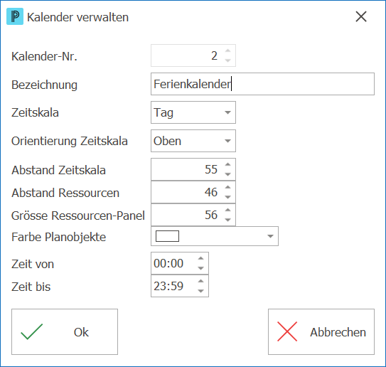 Res_Kalender verwalten