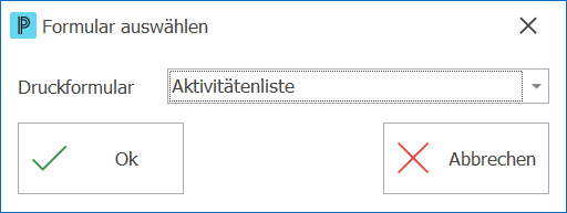 CRM_Aktivität drucken
