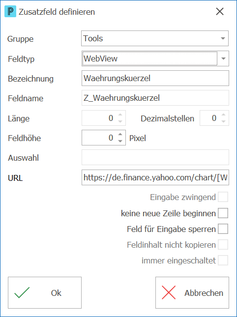 DB_Zusatzfelder definieren_WebView