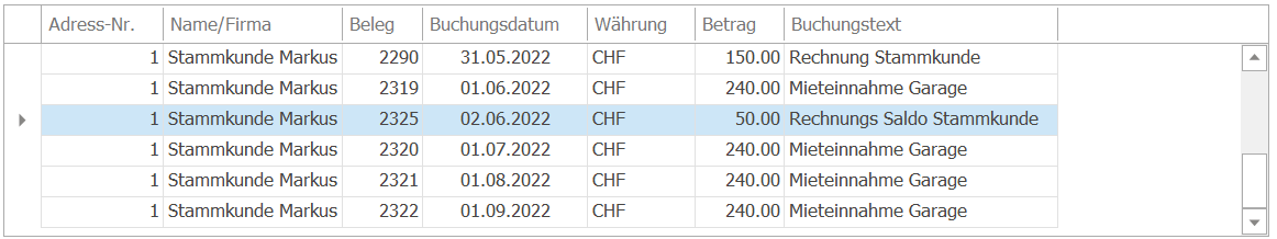 deb_vorauszahlungen verbuchen mit bestehender RG 2 mit Saldo_RG-Saldo