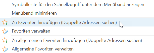 Favoriten Kontext