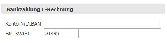 Div_E-Rechnung Bankzahlung