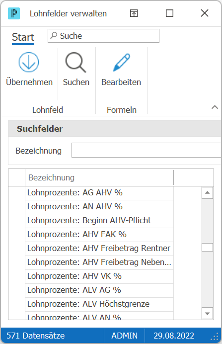Lohn_Lohnart_Lohnfelder verwalten