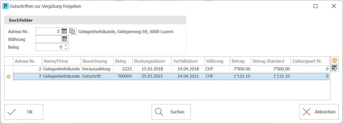 deb_gutschriften zur vergütung freigeben