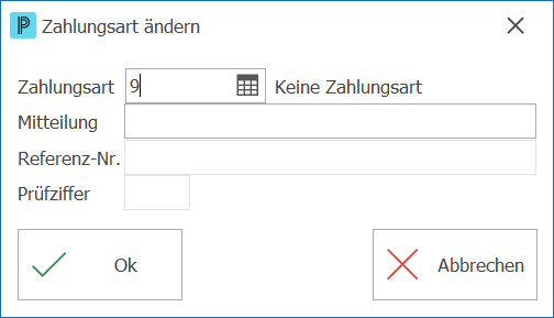 Kred_Zahlungsart ändern