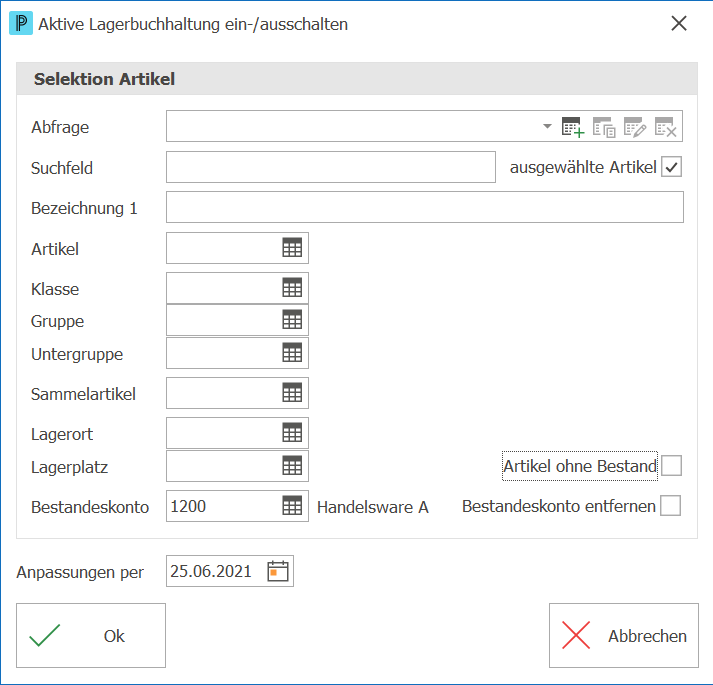 Artikel aktive Lagerbuha ein_aus