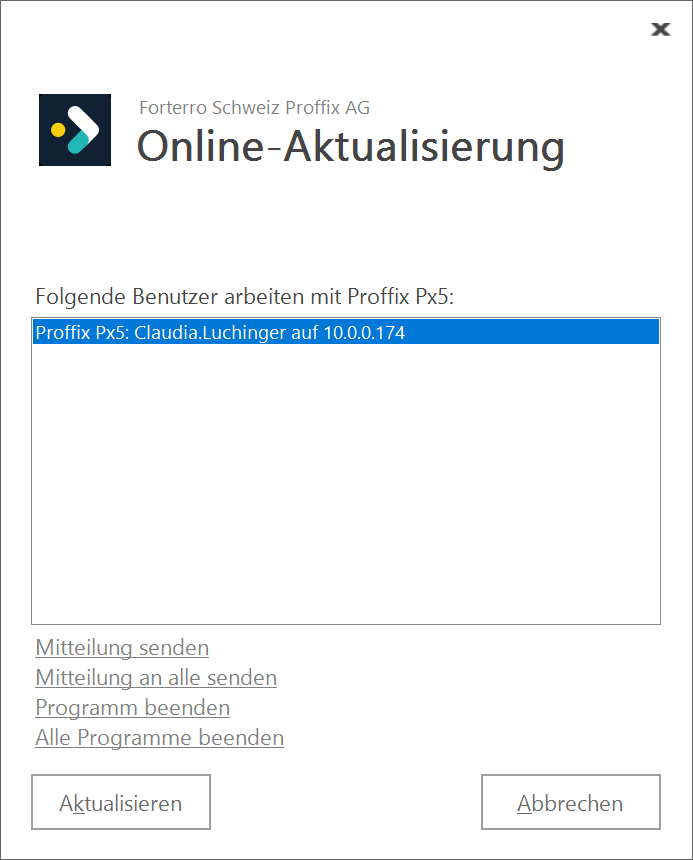 Updateaktive benutzer