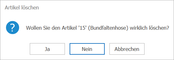artikel löschen