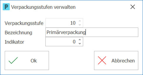 Lager Verpackungstufen verwalten