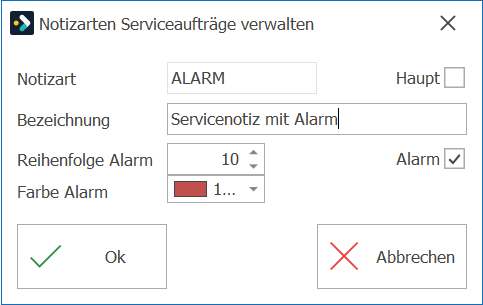 Serviceauftragsverwaltung_Hilfstabellen_Hilfstabellen_Serviceauftragsverwaltung_Notizarten Serviceaufträge verwalten
