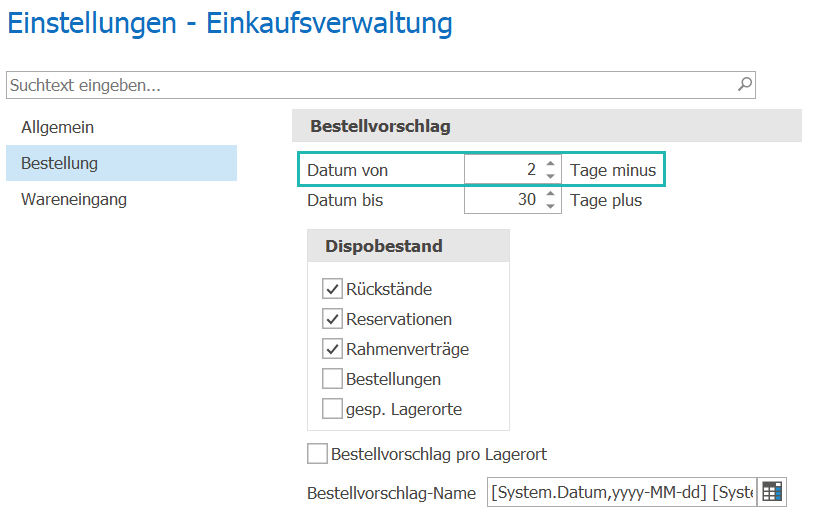 Ein_Bestellvorschlag nach Verbrauch