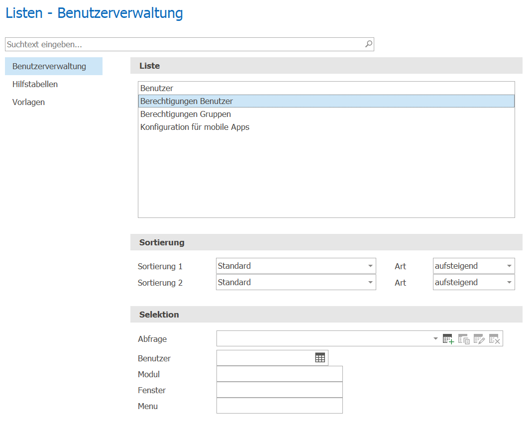 Ben_Listen bearbeiten