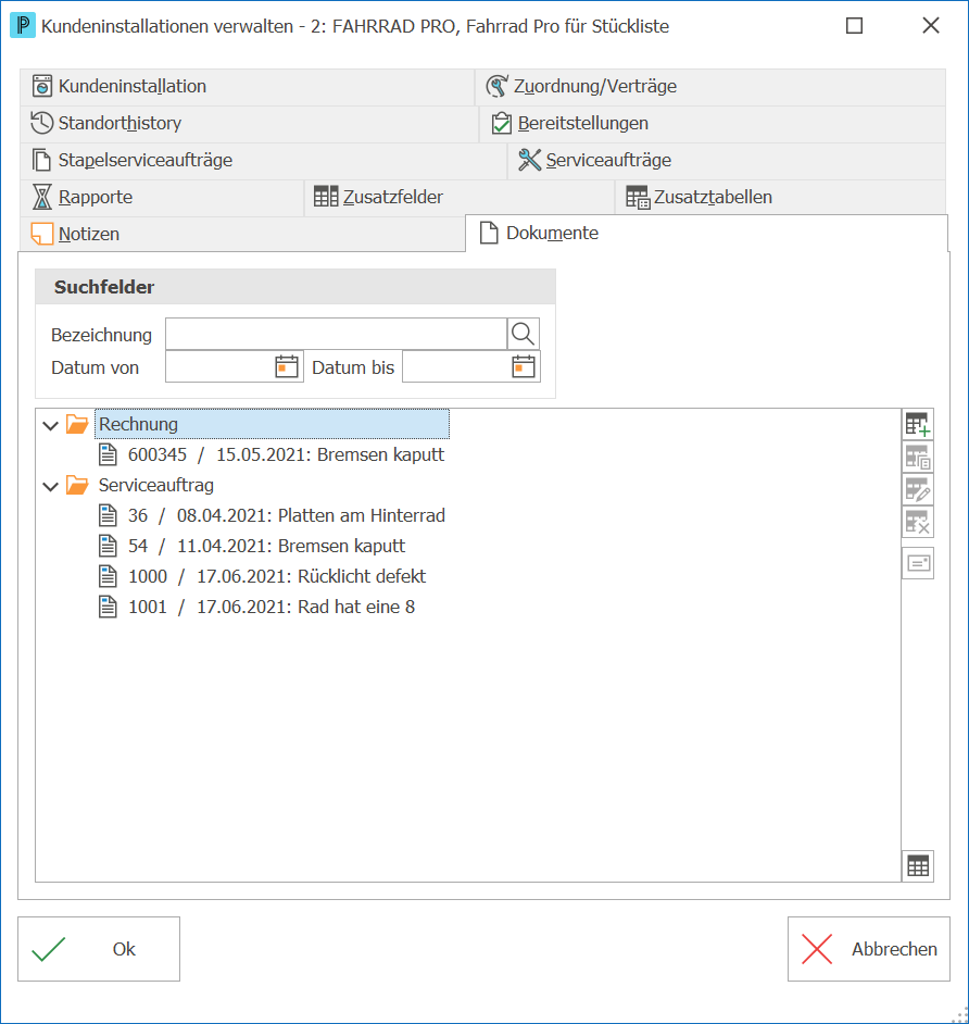 Service_Serviceauftrag_Installationsinfo anzeigen_Dokumente