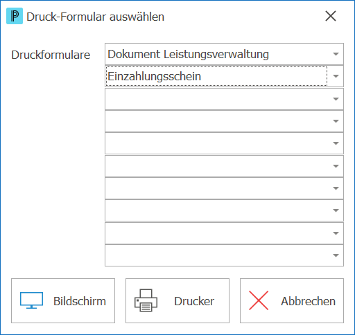 Leistung_Rapport verrechnen_Druckformular