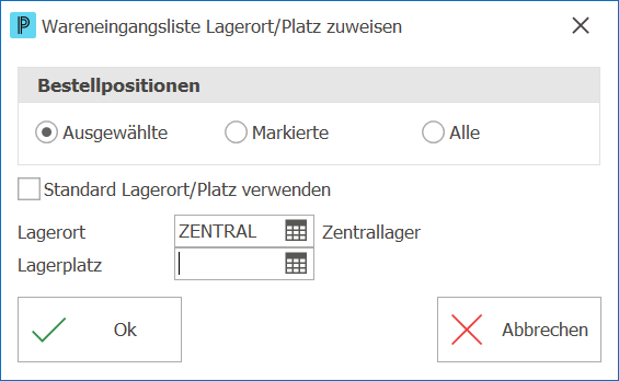 Einkauf Lagerort_Lagerplatz