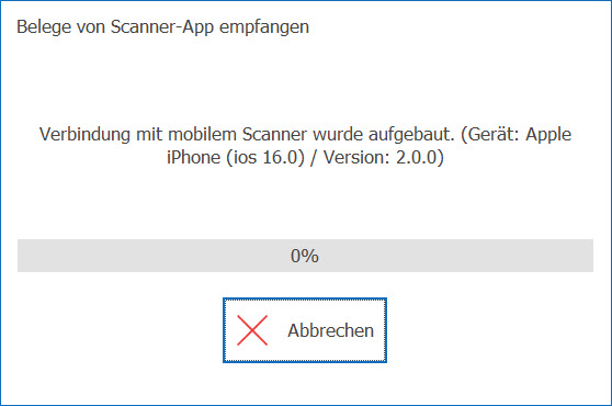 Scanner App_Übermittlungsfenster