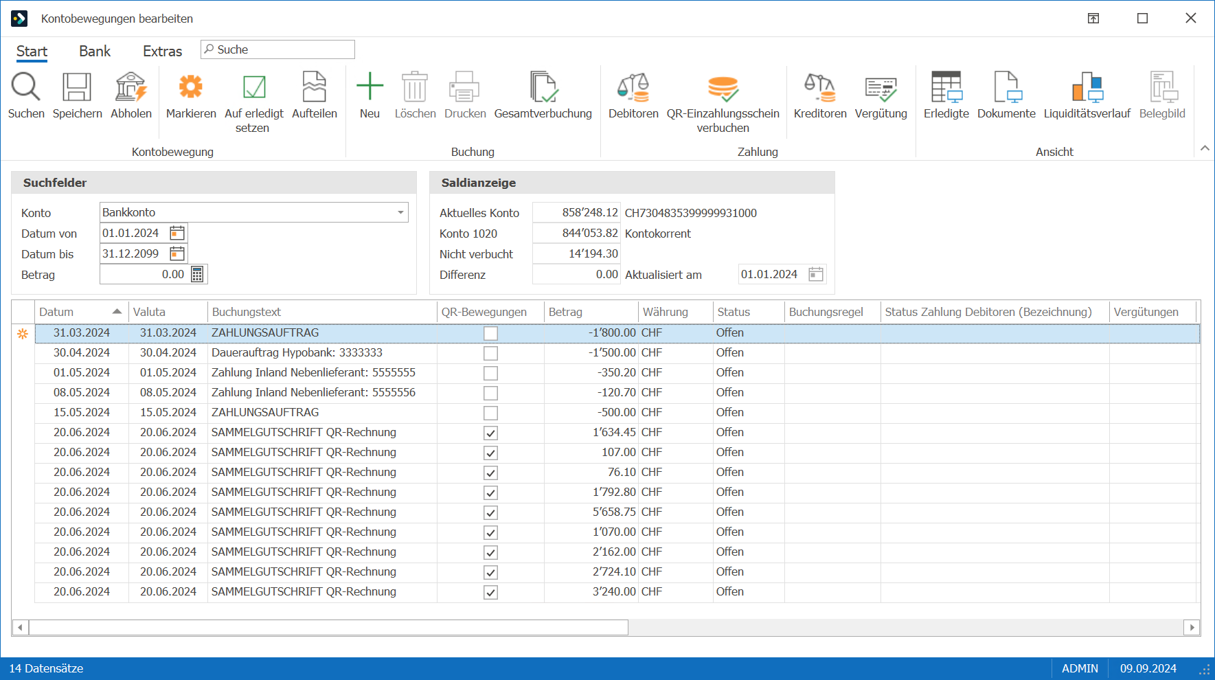 Fib_E-Banking_Kontobewegungen bearbeiten