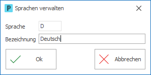 Sprachen verwalten
