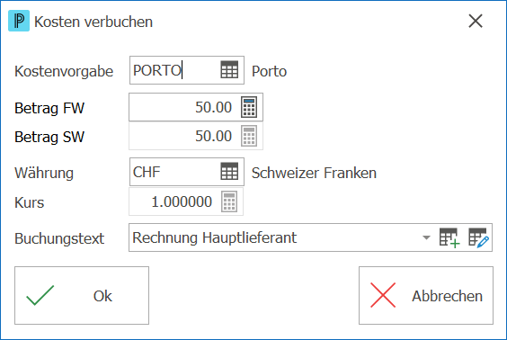 Kred_Bestellungen buchen_Kosten verbuchen