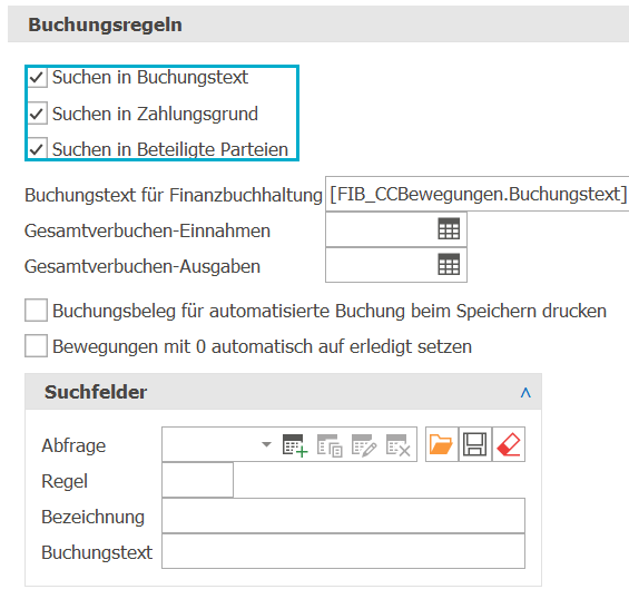 E-Bankig_Buchungsregeln_Suchen in