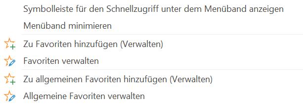 Multifunktionsleiste Menü ausblenden rechtermaus